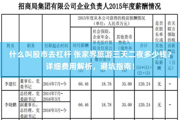 什么叫股市去杠杆 张家界旅游三天二夜多少钱？详细费用解析，避坑指南！