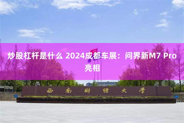 炒股杠杆是什么 2024成都车展：问界新M7 Pro亮相