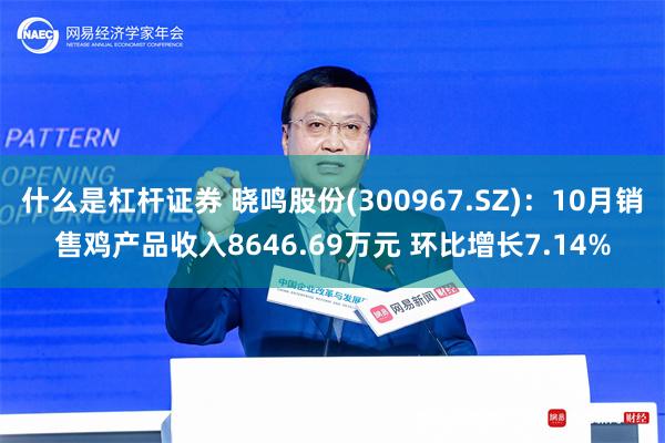 什么是杠杆证券 晓鸣股份(300967.SZ)：10月销售鸡产品收入8646.69万元 环比增长7.14%