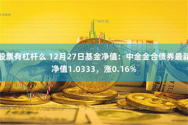 股票有杠杆么 12月27日基金净值：中金金合债券最新净值1.0333，涨0.16%