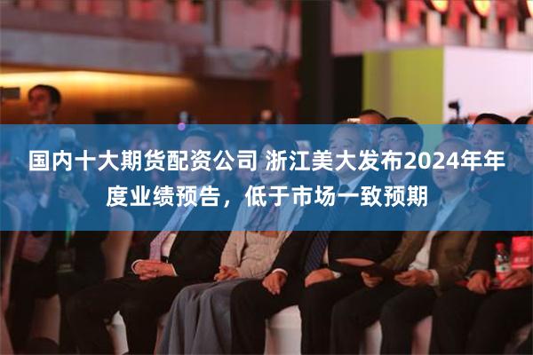 国内十大期货配资公司 浙江美大发布2024年年度业绩预告，低于市场一致预期